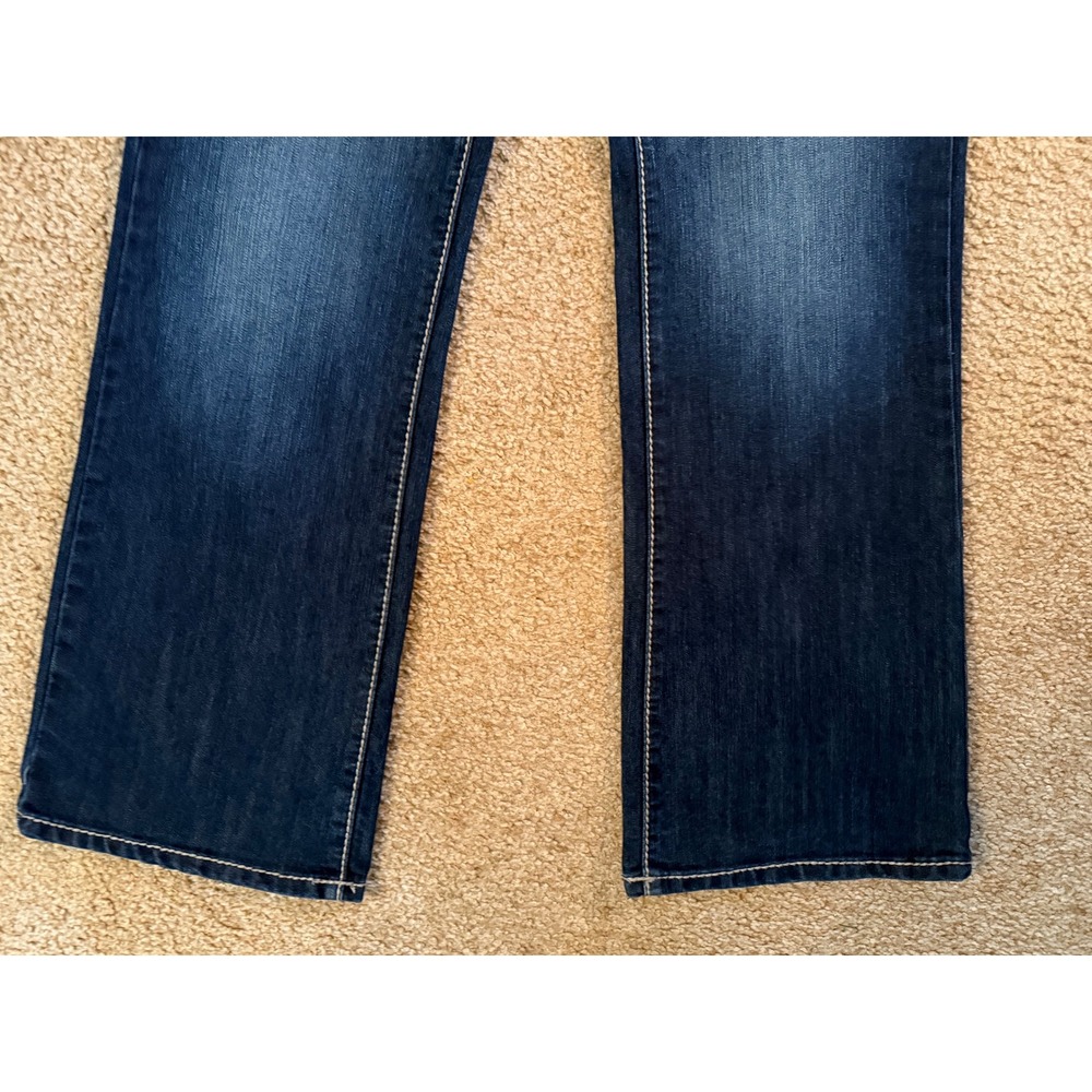Nine West Jeans Bootcut Dark Wash Embellished Pockets Size 12 - Picture 3 of 7